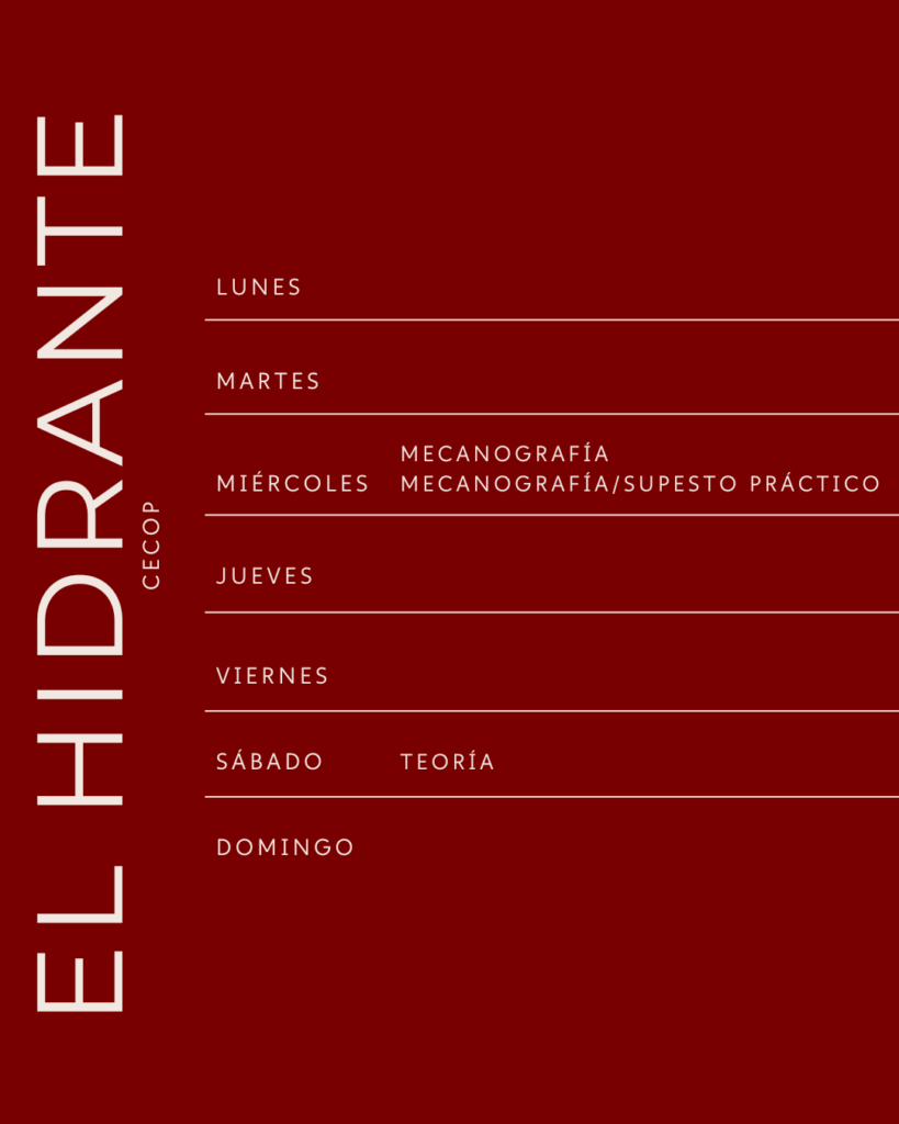 HORARIOS CECOP